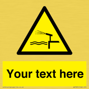 Custom warning water cannon